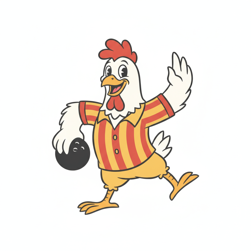 Mascota Chicken Bowling